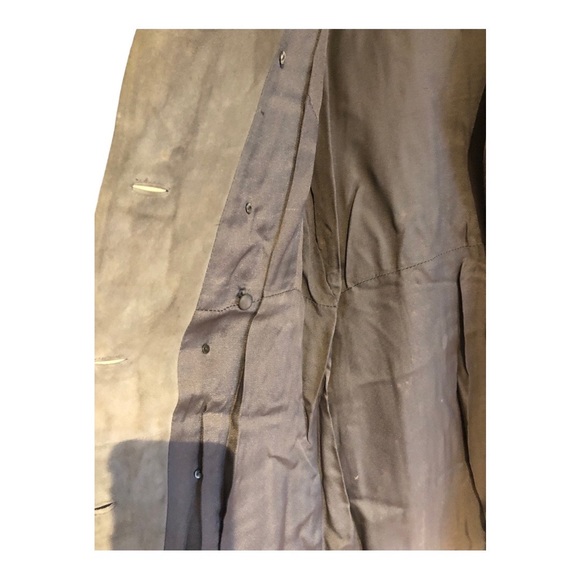 Beautiful vintage camel leather Gray  coat unisex. size 44 - Picture 7 of 8